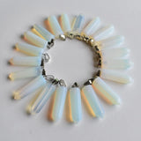 24pcs Natural Stone Point Charms Pillar Pendant Lot