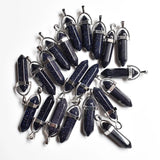 24pcs Natural Stone Mixed Pillar Charms Chakra Pendants & Necklaces