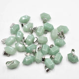 24pcs Mixed Natural Stone Point Charms Pendants for Jewelry Making