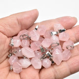 24pcs Mixed Natural Stone Point Charms Pendants for Jewelry Making