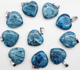 24pcs Aventurine 20mm Heart Pendant Charm Diy Jewelry Making Necklace Earrings