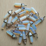 24pcs Mixed Natural Stone Chakra Pendants for Necklaces Making