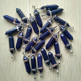 24pcs Mixed Natural Stone Chakra Pendants for Necklaces Making