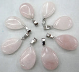 24pcs Natural Tiger Eye Stone Water Drop Shape DIY Jewelry Making Pendants