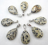 24pcs Indian Agates Water Drop Pendant for DIY Jewelry Making