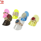 24pcs Jewelry Display 38mm Plastic Ring Sheet Multicolor Ring Holder