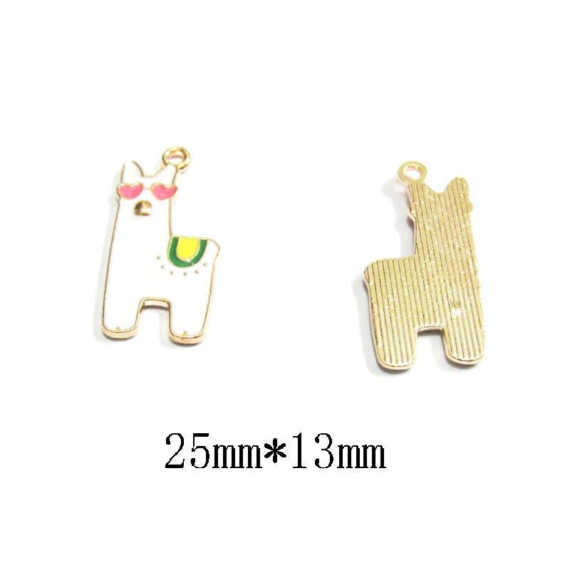 30pcs Small Zinc Alloy Alpaca Charms for DIY Jewelry Making