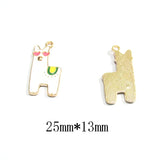 30pcs Small Zinc Alloy Alpaca Charms for DIY Jewelry Making