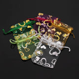 25pcs Mixed Heart Jewelry Organza Bags 7x9cm 9X12cm Wedding Party Gift Pouch