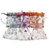 25pcs Mixed Heart Jewelry Organza Bags 7x9cm 9X12cm Wedding Party Gift Pouch