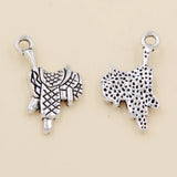 25pcs Tibetan Silver Saddle Charms Pendants 12x22mm