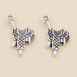 25pcs Tibetan Silver Saddle Charms Pendants 12x22mm
