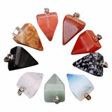25pcs Crystal Quartz Stone Pendant Pyramid Jewelry Charms Gift