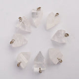 25pcs Crystal Quartz Stone Pendant Pyramid Jewelry Charms Gift