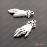 Antique Silver Buddha Hand Charms Pendants 50 pieces