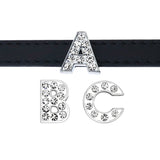 260pcs 8mm Rhinestone Slide Letters A-Z DIY Charms for Wristband Pet Collar