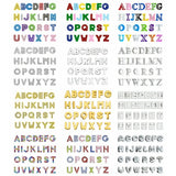260pcs 8mm Rhinestone Slide Letters A-Z DIY Charms for Wristband Pet Collar