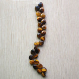 26pcs Natural Tiger Eye Stone Water Drop Cut Faceted Beads 13mm