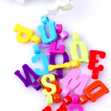 2700Pcs/Lot 17MM Mixed Colors Acrylic Solid Letter Charm Beads