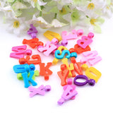 2700Pcs/Lot 17MM Mixed Colors Acrylic Solid Letter Charm Beads