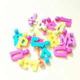 2700Pcs/Lot 17MM Mixed Colors Acrylic Solid Letter Charm Beads