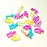 2700Pcs/Lot 17MM Mixed Colors Acrylic Solid Letter Charm Beads