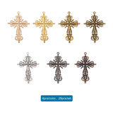 Vintage Big Hollow Alloy Cross Pendants Necklace DIY Jewelry