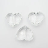 80pcs Transparent Acrylic Heart Chunky Beads 29mm*25mm