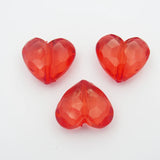 80pcs Transparent Acrylic Heart Chunky Beads 29mm*25mm
