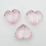 80pcs Transparent Acrylic Heart Chunky Beads 29mm*25mm
