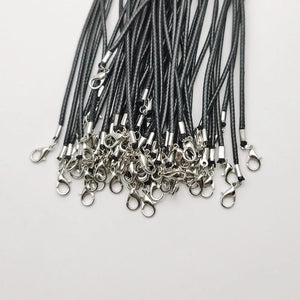 2MM 58+5cm necklace wax Leather Cord lanyard pendant cords 100pcs/lot