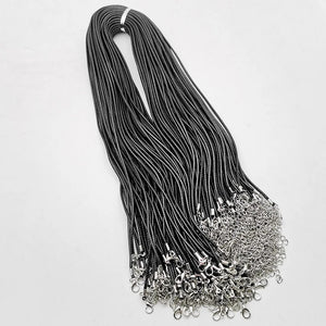 2MM 58+5cm necklace wax Leather Cord lanyard pendant cords 100pcs/lot