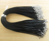 2MM Lobster Clasp Necklace Rope Leather Cord Lanyard Pendant Cords 50pcs