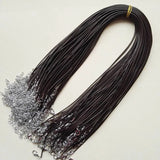2MM Lobster Clasp Necklace Rope Leather Cord Lanyard Pendant Cords 50pcs