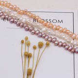 2PCS Natural Freshwater Pearl Notoginseng Hole Beads 4-5MM