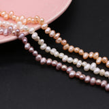 2PCS Natural Freshwater Pearl Notoginseng Hole Beads 4-5MM