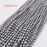 2PCS Freshwater Dark Green Gray Pearl 4-5mm Loose Beads