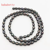 2PCS Freshwater Green Gray Pearl 4-5mm Loose Beads