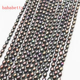 2PCS Freshwater Green Gray Pearl 4-5mm Loose Beads