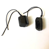 2Pcs Tourmaline Bead Pendant Irregular Shape Gemstones