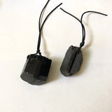 2Pcs Tourmaline Bead Pendant Irregular Shape Gemstones