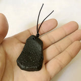 2Pcs Meteorolite Bead Pendant Irregular Shape Natural Ceraunite Stone