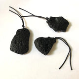 2Pcs Meteorolite Bead Pendant Irregular Shape Natural Ceraunite Stone