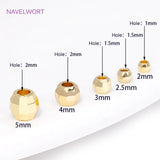 18K Plated Faceted Beads Round Spacer Beads for DIY Bracelet Jewelry