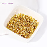 18K Plated Faceted Beads Round Spacer Beads for DIY Bracelet Jewelry