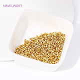 18K Plated Faceted Beads Round Spacer Beads for DIY Bracelet Jewelry