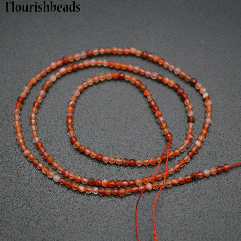 2mm Red Carnelian Agate Stone Round Loose Beads
