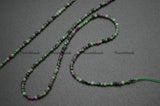 2mm Faceted Diamond Cutting Ruby Zosite Stone Round Loose Beads