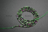 2mm Faceted Diamond Cutting Ruby Zosite Stone Round Loose Beads