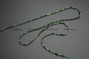 2mm Faceted Diamond Cutting Ruby Zosite Stone Round Loose Beads